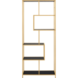 Florence Seaford 5 Shelf Black and Gold Metal Bookcase - Furniture To Go - Wilko - thumbnail 4