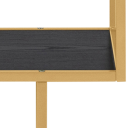 Florence Seaford 5 Shelf Black and Gold Metal Bookcase - Furniture To Go - Wilko - thumbnail 7