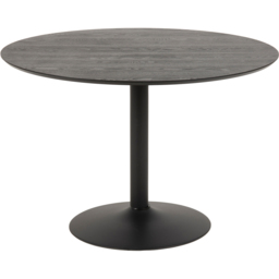 Florence Ibiza Round 4 Seater Dining Table Black Ash and Matt Black - Furniture To Go - Wilko - thumbnail 3