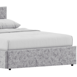 Vida Designs Veronica Double Silver Velvet Ottoman Bed - Wilko - thumbnail 5