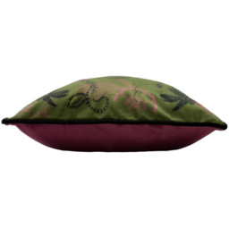 Paoletti Khaki Tropical Cheetah Velvet Touch Piped Cushion - Size: 45 x 45 cm - Green - Wilko - thumbnail 4