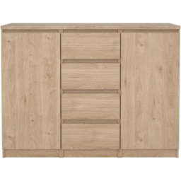 Florence 2 Door 4 Drawer Jackson Hickory Oak Sideboard - Size: 50 x 120.8 x 90.7cm - Wood - Furniture to Go - Wilko - thumbnail 4