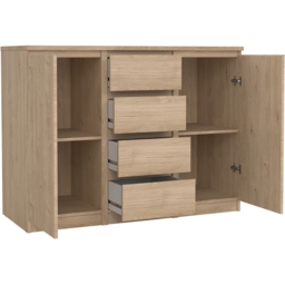 Florence 2 Door 4 Drawer Jackson Hickory Oak Sideboard - Size: 50 x 120.8 x 90.7cm - Wood - Furniture to Go - Wilko - thumbnail 5