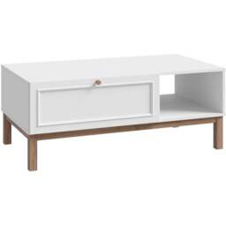 Florence Wensley Single Drawer Single Shelf Light Grey and Oak Coffee Table - Size: 43.8 x 110 x 60cm - Multi - Furniture To Go - Wilko - thumbnail 3