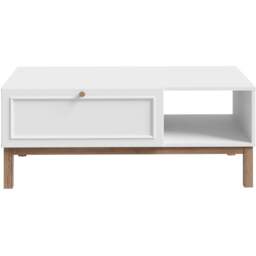 Florence Wensley Single Drawer Single Shelf Light Grey and Oak Coffee Table - Size: 43.8 x 110 x 60cm - Multi - Furniture To Go - Wilko - thumbnail 4