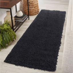 Desire Rugs Oxford Black Plain Shaggy Rug 60 x 110cm - Wilko - thumbnail 6