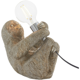 Merano Andria Vintage Silver Paint and Chrome Sloth Table Lamp - Size: 14.5 x 28 x 23cm - Wilko - thumbnail 4