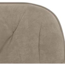 vidaXL Light Grey Velvet Height-Adjustable Swivel Office Chair with Wheels - Size: 72 x 56 x 61.5cm - Wilko - thumbnail 7