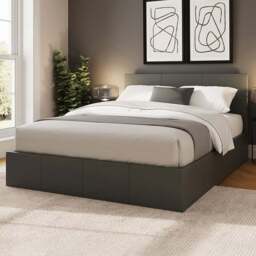 GFW Small Double Grey Side Lift Ottoman Bed - Wilko - thumbnail 1