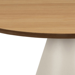 Florence Soli Oak and Grey Low Round Coffee Table 65 x 43cm - Size: 43 x 65 x 65cm - Multi - Furniture To Go - Wilko - thumbnail 5