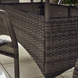 Furniturebox Dominica 6 Seater Garden Dining Set Grey - Wilko - thumbnail 4