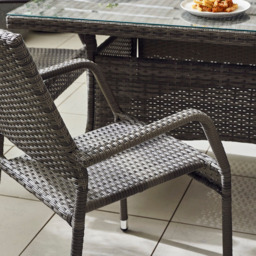 Furniturebox Dominica 6 Seater Garden Dining Set Grey - Wilko - thumbnail 5