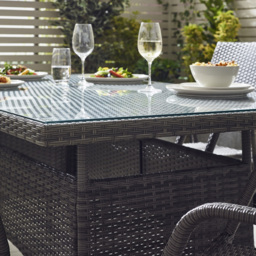 Furniturebox Dominica 6 Seater Garden Dining Set Grey - Wilko - thumbnail 3