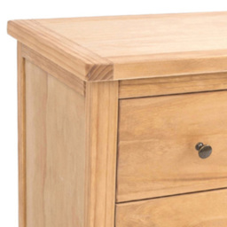 Cabinet Bits Lucca 5 Drawer Brown Brass Knob Chest of Drawers - Wilko - thumbnail 7