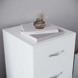 Vida Designs Riano 5 Drawer White Narrow Chest of Drawers - Wilko - thumbnail 4