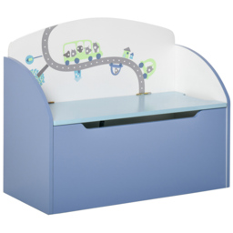 Playful Haven Blue Kids Storage Chest Bench - Size: 60 x 30 x 50cm - Wilko - thumbnail 3