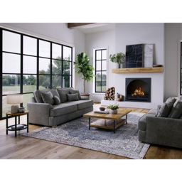 Alba City 3 Seater Steel Fabric Sofa - Grey - Wilko - thumbnail 7