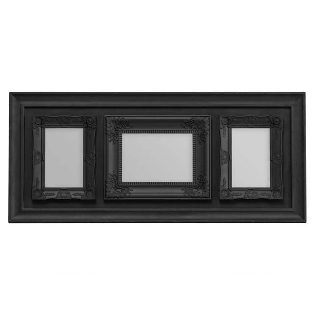 Premier Housewares 2300826 Vintage Design 3-Photo Black Photo Frame - Size: Multi - Wilko - image 1