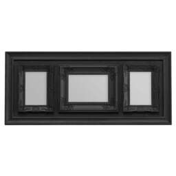 Premier Housewares 2300826 Vintage Design 3-Photo Black Photo Frame - Size: Multi - Wilko