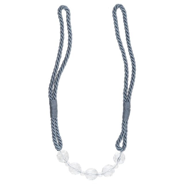 Beads and Diamante Tieback  - Steel Blue - Wilko - image 1