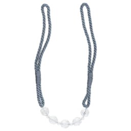 Beads and Diamante Tieback  - Steel Blue - Wilko