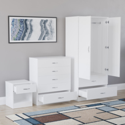 Vida Designs Riano White 3 Piece Bedroom Furniture Set - Wilko - thumbnail 5