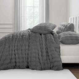 Sweet Dreams Super King Size Charcoal Alpine Duvet Set - Wilko