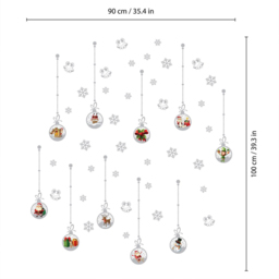 Walplus Matt Silver Christmas Ornaments Double-Sided Window Stickers 45 Piece - Size: 0.2 x 60 x 160cm - Multi - Wilko - thumbnail 7