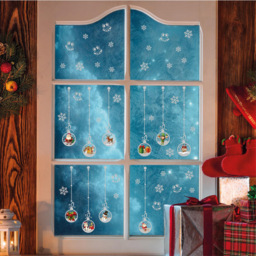 Walplus Matt Silver Christmas Ornaments Double-Sided Window Stickers 45 Piece - Size: 0.2 x 60 x 160cm - Multi - Wilko - thumbnail 4