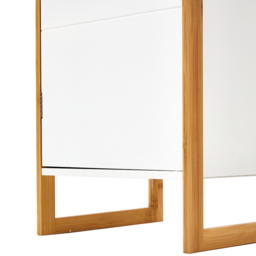 H&O Direct Single Door 2 Shelf Tall Bathroom Storage Cabinet - Size: 148 x 33 x 30cm - White - Wilko - thumbnail 4