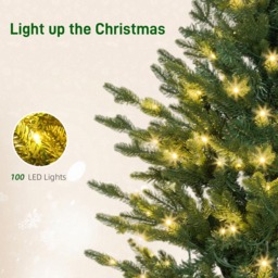 Everglow Artificial Potted Christmas Tree with LEDs 4ft 2 Pack - Green - Wilko - thumbnail 6