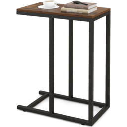 Costway Rustic Brown C Shaped End Table - Size: 45 x 25 x 64cm - Wilko - thumbnail 4