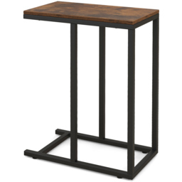 Costway Rustic Brown C Shaped End Table - Size: 45 x 25 x 64cm - Wilko - thumbnail 3