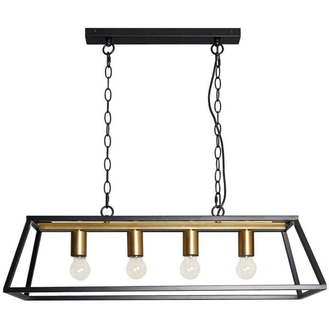 Marcella Black 4 Light Ceiling Light - Wilko - image 1