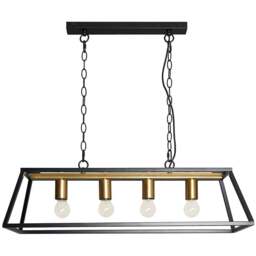 Marcella Black 4 Light Ceiling Light - Wilko