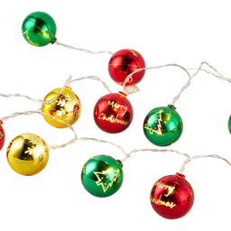 Living and Home 20 Multicoloured LED Christmas Shiny Bauble String Light - Size: 5 x 300 x 300cm - Wilko - thumbnail 4