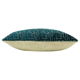 Paoletti Delphi Teal Velvet Jacquard Cushion - Size: 45 x 45cm - Multi - Wilko - thumbnail 5