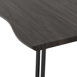 Seconique Quebec Black Wood Grain Wave Edge Dining Table - Size: 4 Seater - Wilko - thumbnail 6