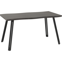 Seconique Quebec Black Wood Grain Wave Edge Dining Table - Size: 4 Seater - Wilko - thumbnail 3