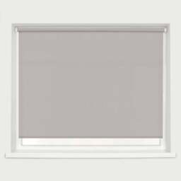 Caecus Straight Edge Roller Blind Light Grey 120cm - Wilko - thumbnail 1
