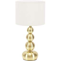 ValueLights Marissa Gold Stacked Ball Touch LED Table Lamp - Size: 36 x 17 x 17cm - Wilko