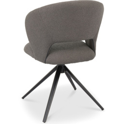 Bentley Designs Stella Grey Boucle Fabric Swivel Chair - Size: 83 x 57 x 61cm - Wilko - thumbnail 5