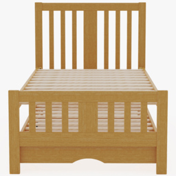Natural Wood Guest Bed and Trundle - Size: Single - Cream - Wilko - thumbnail 4