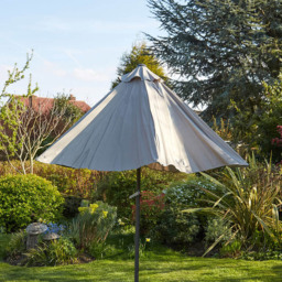 Home Source Gozo Grey Garden Outdoor Parasol 2.7m - Size: 3m - Wilko - thumbnail 5