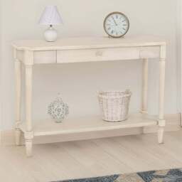 Seconique Chantilly Antique White Console Table - Size: 81.5 x 120 x 40cm - Wilko
