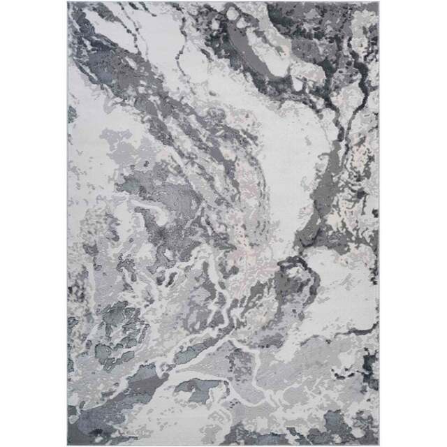 Desire Rugs Picasso Silver Waterflow Abstract Rug 120 x 170cm - Wilko - image 1