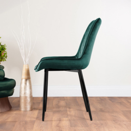 Furniturebox Arona Cesano Concrete Effect 6 Seater Round Dining Set Grey Black and Green - Wilko - thumbnail 5