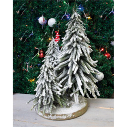 St Helens 3 Tree Snow Finish Decorative Christmas Display - Size: 470 x 300 x 300cm - Green - Wilko - thumbnail 5