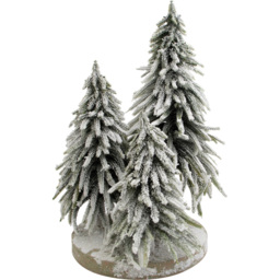 St Helens 3 Tree Snow Finish Decorative Christmas Display - Size: 470 x 300 x 300cm - Green - Wilko - thumbnail 1