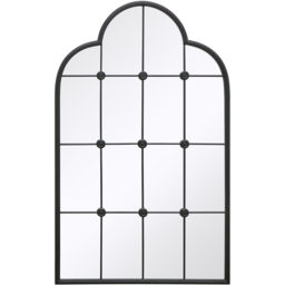 Charles Bentley Monaco Black Industrial Style Wall Mirror - Size: 3 x 101.5 x 63.5cm - Wilko - thumbnail 1